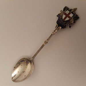 VINTAGE LONDON SILVER PLATED TEASPOON - NO MAKER'S MARK ABOUT 4.5" LONG